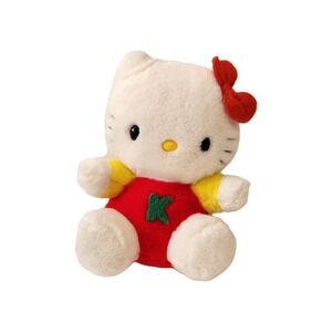 Vtg Hello Kitty Sanrio Plush Toy 1999 from Japan Red & Yellow Outfit With Felt K